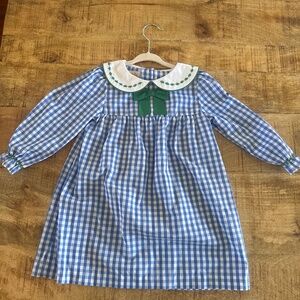 The Beaufort Bonnet Bow Dress-4T Blue Gingham perfect St Patrick’s Day Dress